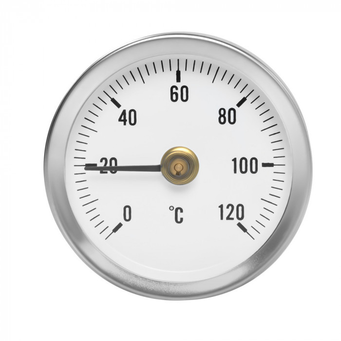 Termometru cu arc 8122, Iso Trade, Otel zincat, 6.3 cm