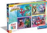 Set puzzle progresiv Spidey and His Amazing Friends Trefl Clementoni 4 in 1 12 16 20 24 piese