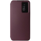 Husa tip carte visiniu inchis cu decupaj panou frontal pentru Samsung Galaxy A57 5G
