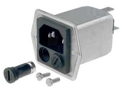 Conector alimentare AC SCHURTER soclu tată C14 8A 250V foto