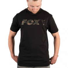 Fox Black/Camo Chest Print T-Shirt Large