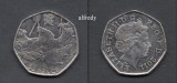 Anglia, Marea Britanie, 2011 50 Pence, Comemorativa, J.O. Londra, Canoe