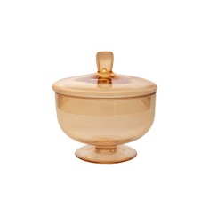 Bomboniera Amber din sticla 24 cm x 20 cm