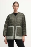 Peak Performance geaca cu doua fete Quilted femei, culoarea portocaliu, de tranzitie, oversize