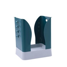Cos de Gunoi Extensibil, 21x25x17 cm Albastru Gri