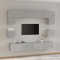 vidaXL Set dulap TV, 8 piese, gri beton, lemn prelucrat 3114417