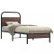 vidaXL Cadru pat fără saltea, stejar maro 75x190 cm lemn prelucrat 4100454