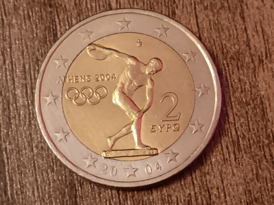 C50 - Moneda foarte veche - 2 euro - Grecia - 2004 - omagiala foto