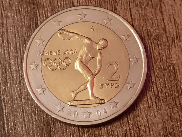 C50 - Moneda foarte veche - 2 euro - Grecia - 2004 - omagiala