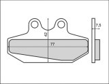 Set placute frana FT3055 - Aprilia RX - Pegaso - Red Rose - Tuareg 50-125cc - Derbi GPR - Senda - Predator 50-180cc - Peugeot XR6 50cc, Oem