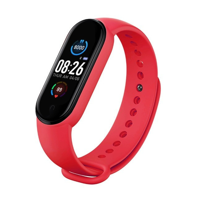 Resigilat Bratara Fitness Techstar&reg; M5, Ecran 1.14&quot; inch TFT, Bluetooth 4.0, IP66, Tensiune, Puls, Oximetru, Alerta Sedentarism, Rosu