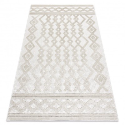 Covor SANTO SISAL 58389 caro, geometric, zigzag bej, 160x220 cm foto