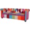 vidaXL Canapea Chesterfield, cu 3 locuri, material textil