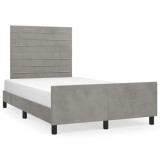 Cumpara ieftin Cadru de pat fara saltea, gri deschis, 120x200 cm, catifea