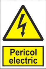 Indicator Pericol electric - Semn Protectia Muncii foto