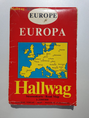 Harta Europei, anii 90, stare buna foto