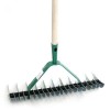 Grebla pentru aerarea solului, coada lemn, 11/21 dinti, 38 cm GartenVIP DiyLine, Strend Pro