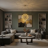 Candelabru LED modern WELD Magno, 18W, 3000K, 50 cm, crom lucios