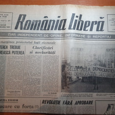 ziarul romania libera 28 februarie 1990-art. " revolutie fara aprobare "