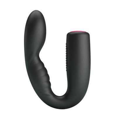 Quintion - Vibrator punct G, negru, 10.4 cm foto