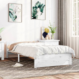 Cadru de pat single, alb, 90x190 cm, lemn masiv GartenMobel Dekor, vidaXL