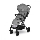 Carucior pentru nou-nascut, Lorelli Ribera, tip troler, dimensiuni compatibile avion, Grey Icy