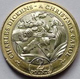 2 pounds 2020 Isle of Man, Christmas Carol - Ghost of Christmas Present, km#1686, Europa