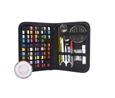 Set pentru cusut, 129 elemente croitor, husa practica, multicolor