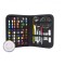 Set pentru cusut, 129 elemente croitor, husa practica, multicolor