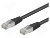 Patch cord Goobay SF/UTP 5e 0,25m 26AWG CCA PVC negru