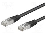 Patch cord Goobay SF/UTP 5e 0,25m 26AWG CCA PVC negru