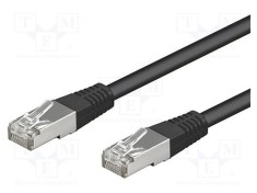 Patch cord Goobay SF/UTP 5e 0,25m 26AWG CCA PVC negru