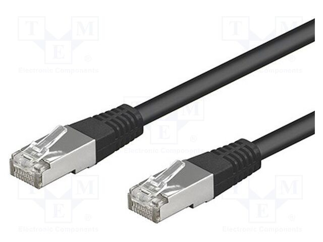 Patch cord Goobay SF/UTP 5e 0,25m 26AWG CCA PVC negru