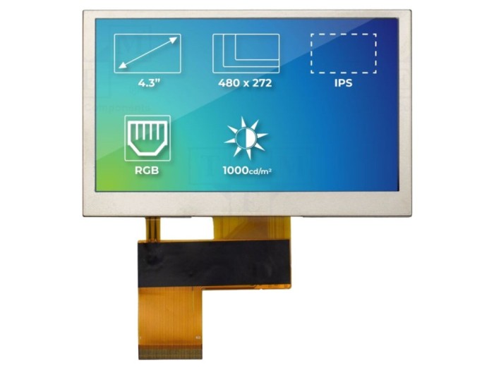 Ecran TFT 4,3" 480x272 LED