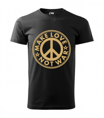 Tricou barbat Malfini Basic XS, S, M, L, XL, XXL, print &amp;quot;Make Love, Not War&amp;quot; foto