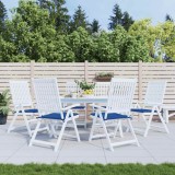 VidaXL Perne scaune grădină 6 buc. albastru 40x40x4 cm țesătură Oxford