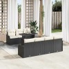 VidaXL Set de canapele pentru grădină 8 pcs Negru 100 x 55 x 73 cm 3357140