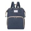 Rucsac Multifunctional pentru Mamici, Flippy, cu Patut Pliabil si Baza de Schimbat, Rezistent la Apa, Capacitate Mare, Usor, Compartimente Multiple, B, Oem