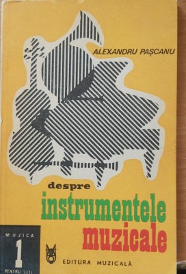 DESPRE INSTRUMENTELE MUZICALE - ALEXANDRU PASCANU, 1980 foto