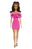 PAPUSA BARBIE FASHIONISTA SATENA CU ROCHIE ROZ, BARBIE - Fashionistas