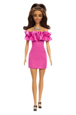 PAPUSA BARBIE FASHIONISTA SATENA CU ROCHIE ROZ foto