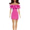 PAPUSA BARBIE FASHIONISTA SATENA CU ROCHIE ROZ