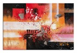 Cumpara ieftin Tablou pictat manual abstract , NO NAME, 90x60cm ulei pe panza in relief efect 3D, gata de agatat pe perete