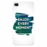 Husa silicon pentru Apple Iphone 4 / 4S, Enjoy Every Moment Motivational