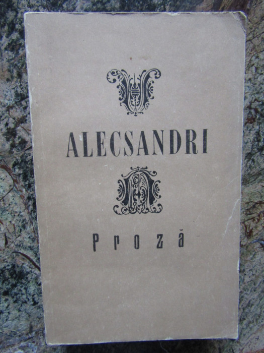 PROZA-VASILE ALECSANDRI