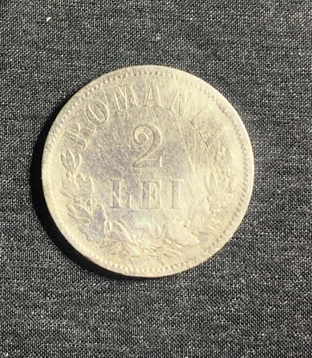 Moneda 2 lei 1875 argint