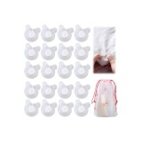 Set fixare pilota, 16 clipsuri, Silicon, Transparent