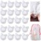 Set fixare pilota, 16 clipsuri, Silicon, Transparent