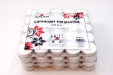 Lumanare tip pastila, aluminiu, timp ardere 4 ore, alb, 100 bucati/set
