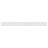 Cumpara ieftin Gard plasa de sarma cu bordura, argintiu, 1,6x25 m